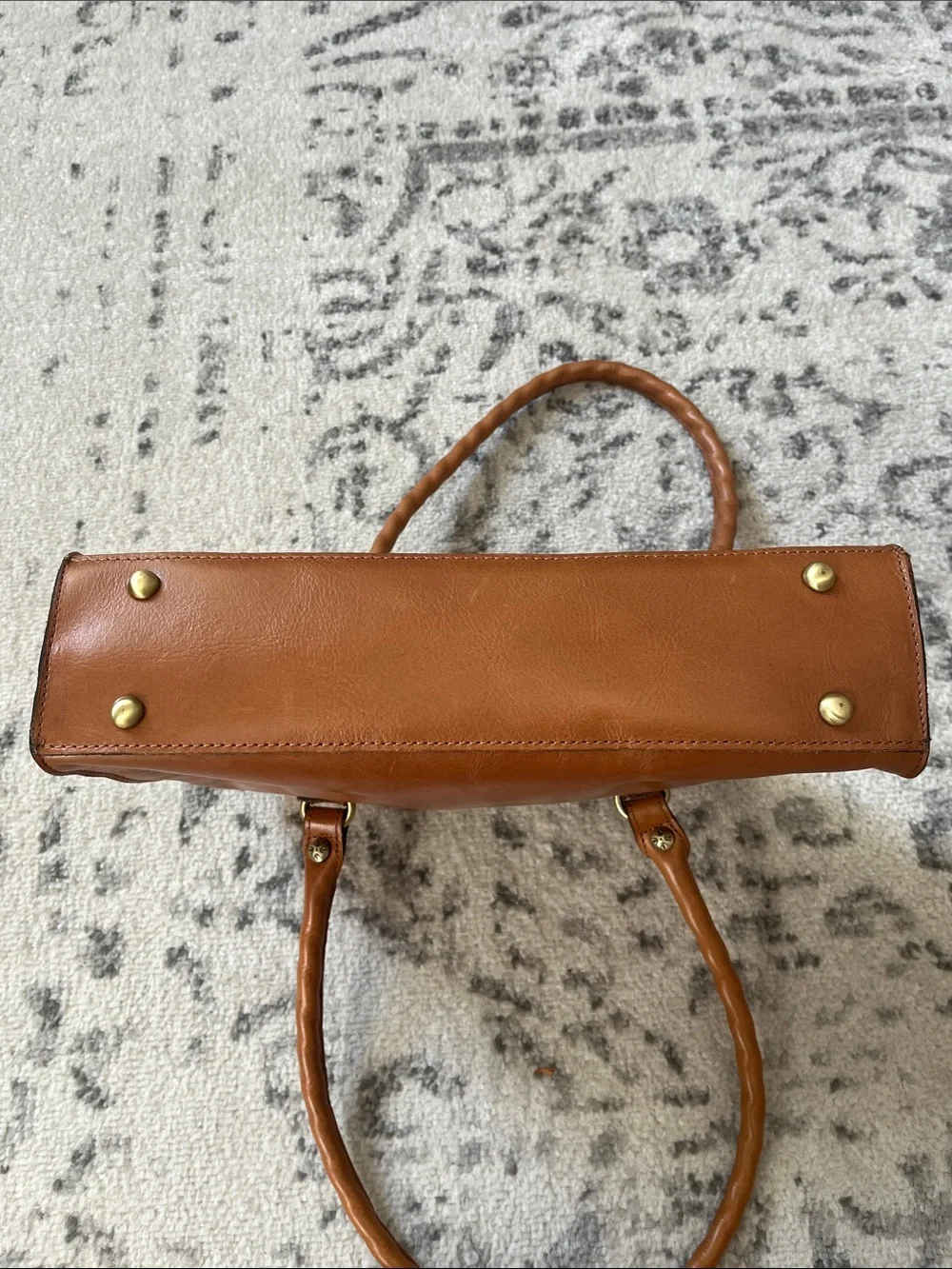 Patricia Nash Calvi Heritage Tan Leather Top-Handle Satchel